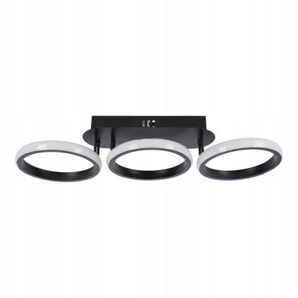 Dimmable LED ceiling light LED/30W/230V 3000-6500K black Tuya Wi-Fi + remote control