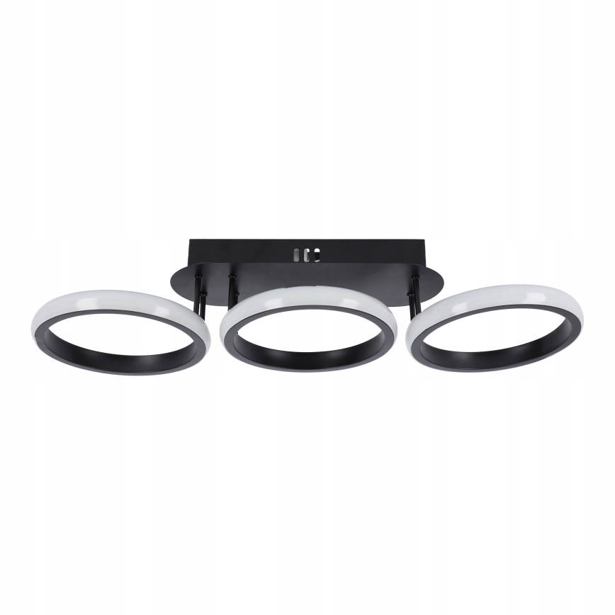 Dimmable LED ceiling light LED/30W/230V 3000-6500K black Tuya Wi-Fi + remote control