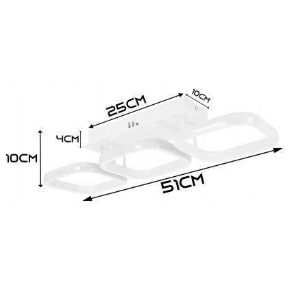 Dimmable LED Ceiling Light LED/33W/230V 3000-6500K White Tuya Wi-Fi + Remote Control