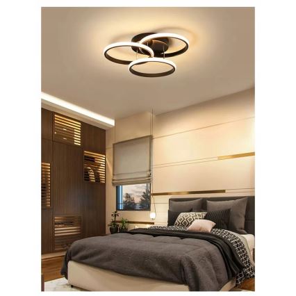 Dimmable LED Ceiling Light LED/70W/230V 3000-6500K Black + Remote Control