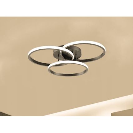 Dimmable LED Ceiling Light LED/70W/230V 3000-6500K Black + Remote Control