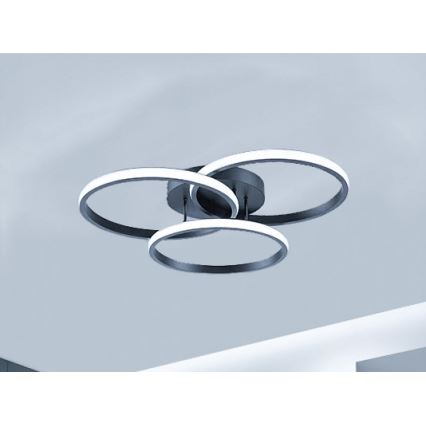 Dimmable LED Ceiling Light LED/70W/230V 3000-6500K Black + Remote Control