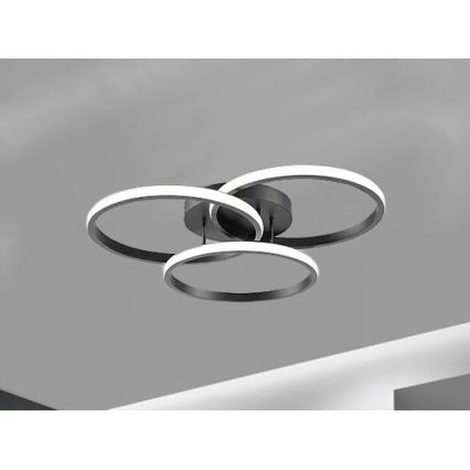 Dimmable LED Ceiling Light LED/70W/230V 3000-6500K Black + Remote Control