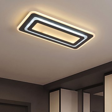 Dimmable LED Ceiling Light LED/85W/230V 3000-6500K Black + Remote Control