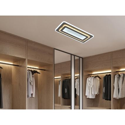 Dimmable LED ceiling light LED/85W/230V 3000-6500K gray + remote control