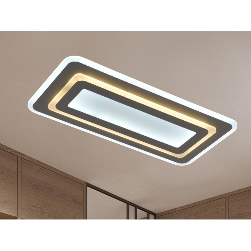 Dimmable LED ceiling light LED/85W/230V 3000-6500K gray + remote control