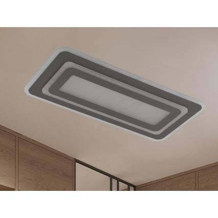 Dimmable LED ceiling light LED/85W/230V 3000-6500K gray + remote control