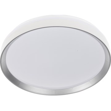 Dimmable LED ceiling light LIXAN LED/47W/230V 3000–6500K Ø 38.6 cm white/silver + remote control