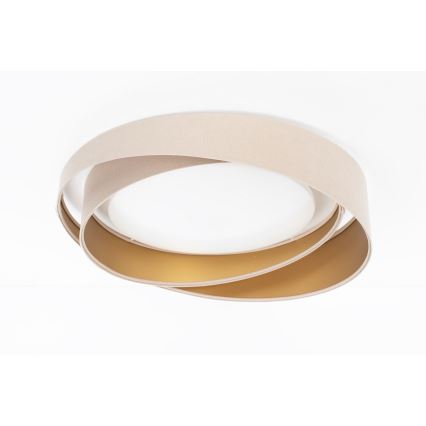 Dimmable LED Ceiling Light SMART GALAXY MODERN 24W/230V 3000–6500K Ø 55 cm Beige/Gold + Remote Control