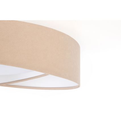 SMART GALAXY MODERN Dimmable LED Ceiling Light, 24W/230V, Tunable White 3000–6500K, Ø 55 cm, Beige/White — Includes Remote Control