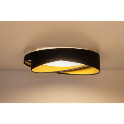 Dimmable ceiling LED light SMART GALAXY MODERN LED/24W/230V 3000–6500K Ø 55 cm Black/Gold + Remote Control