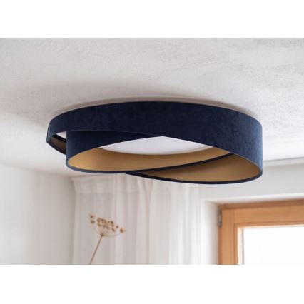 Dimmable SMART GALAXY MODERN LED ceiling light/fixture LED/24W/230V 3000-6500K Ø 55 cm blue/gold + remote control