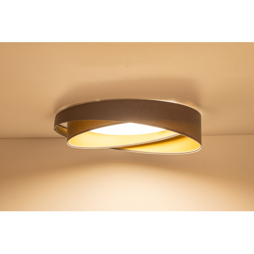 Dimmable LED Ceiling Light SMART GALAXY MODERN LED/24W/230V 3000–6500K Ø55 cm Grey/Gold + Remote Control