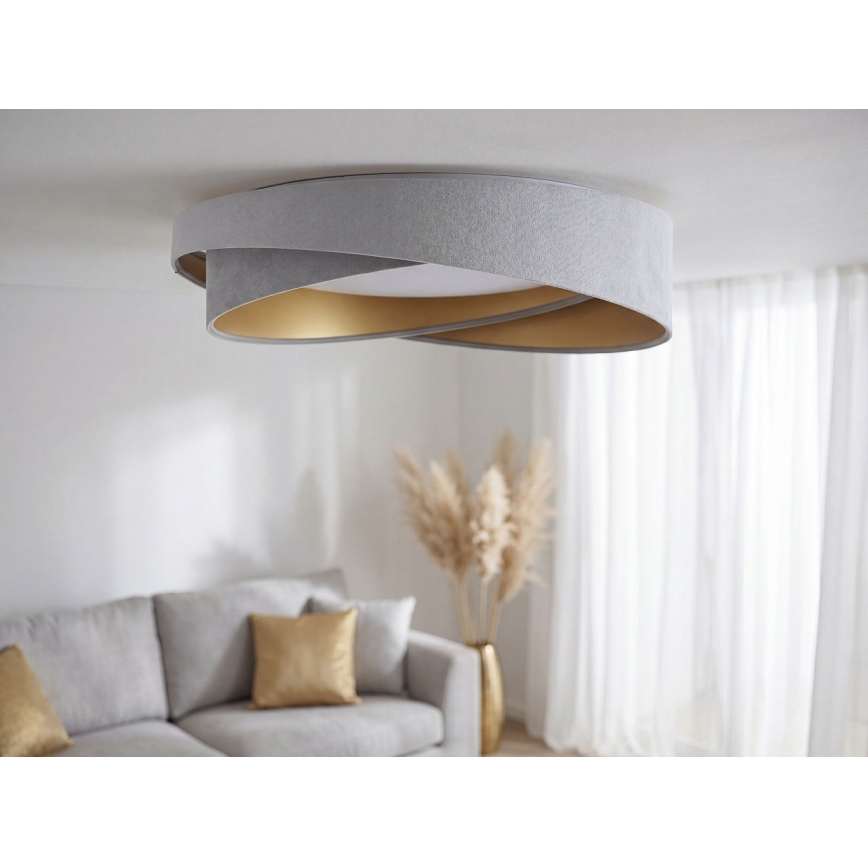 Dimmable LED Ceiling Light SMART GALAXY MODERN LED/24W/230V 3000–6500K Ø55 cm Grey/Gold + Remote Control