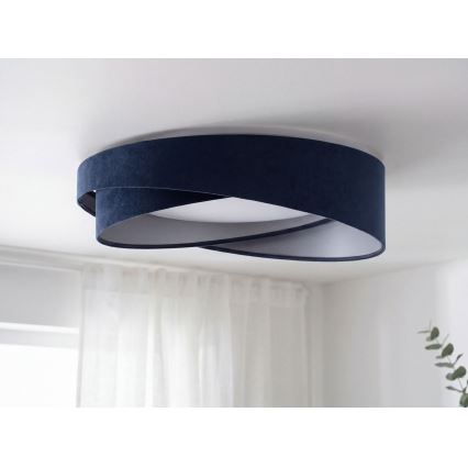 Dimmable LED Ceiling Light SMART GALAXY MODERN LED/24W/230V 3000–6500K Ø 55 cm Blue/Silver + Remote Control