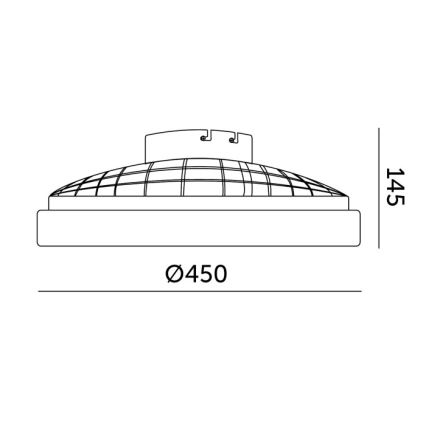 LED Dimmable ceiling light with fan VENTELUX LED/24W/230V 3000/4000/6500K Ø 45 cm white + remote control
