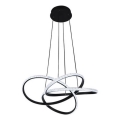 Dimmable LED chandelier suspended on cable, 95 W, 230 V, 3000–6500 K, Ø57 cm + remote control