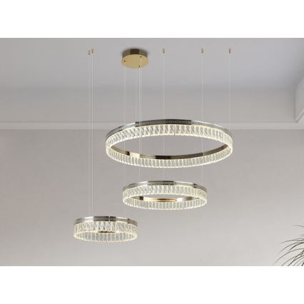 LED Dimmable Cable-Suspended Crystal Chandelier THALIA LED/120W/230V 3000-6000K + remote control