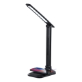 Dimmable LED desk lamp with Qi wireless charging and USB LUMI LED/7W/230V, black