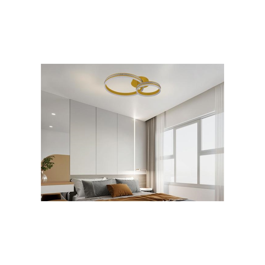 Dimmable LED flush-mount chandelier LED/110W/230V 3000–6500K + remote control