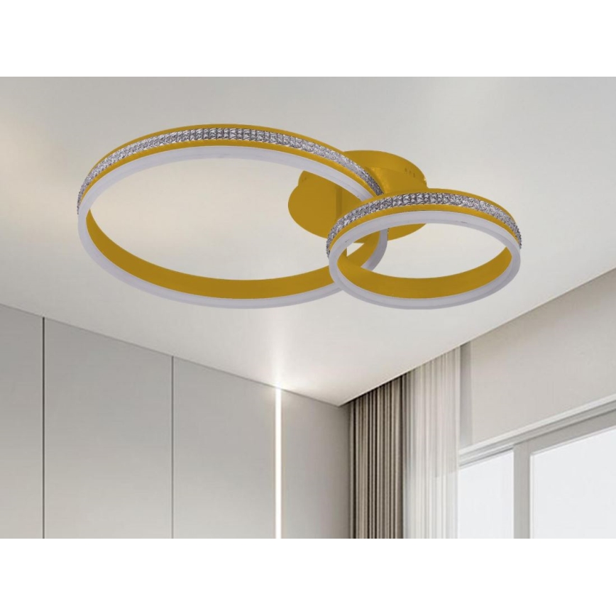 Dimmable LED flush-mount chandelier LED/110W/230V 3000–6500K + remote control