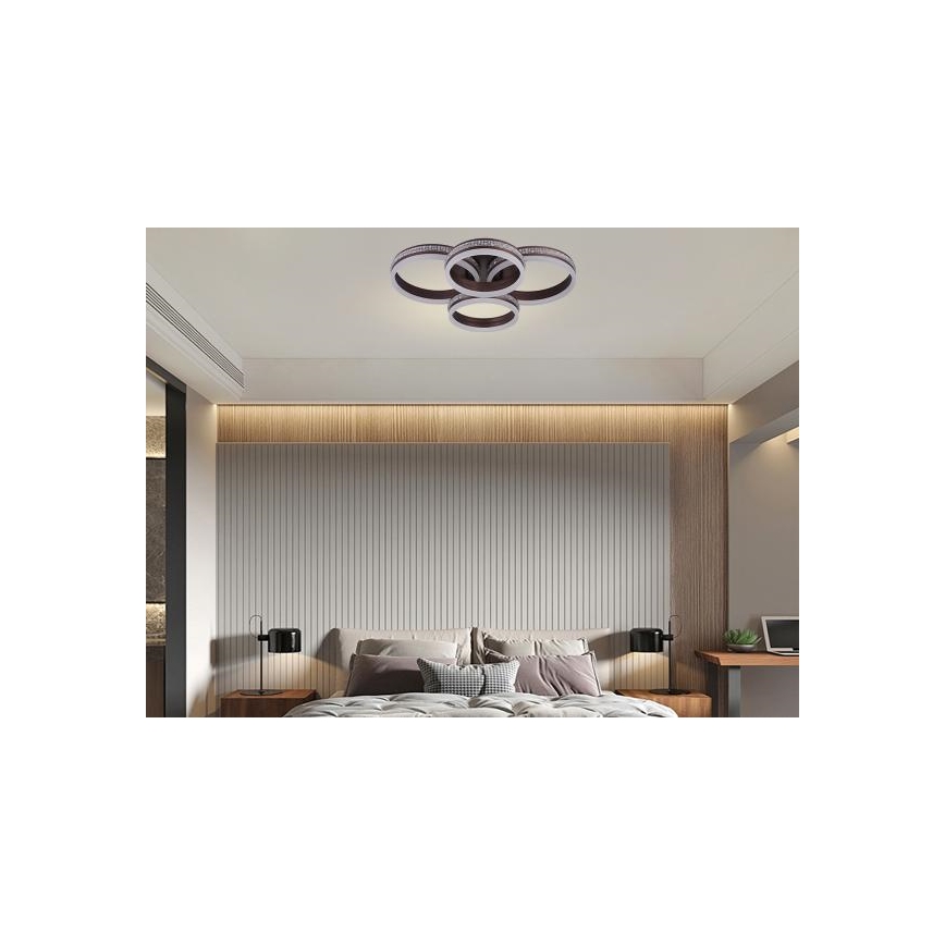 Dimmable LED Flush‑Mount Chandelier, 150W/230V, 3000–6500K (adjustable) + Remote Control