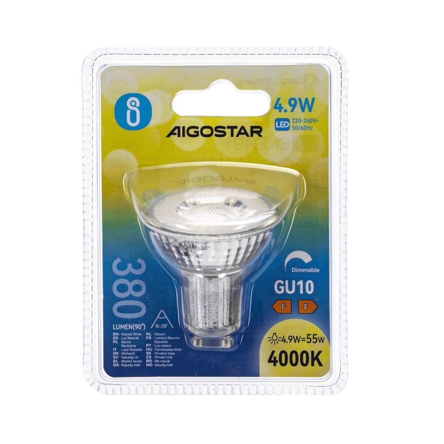 Dimmable LED GU10 Bulb 4.9W/230V 4000K - Aigostar