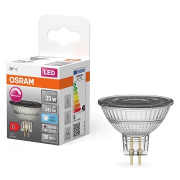 Dimmable LED MR16 Bulb GU5.3/5W/12V 4000K 36° CRI 90 - Osram