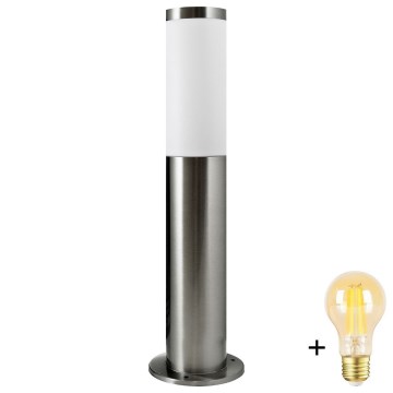 Dimmable LED Outdoor Lamp LIVIA 1xE27/6W/230V 2700-6500K Wi-Fi 45 cm IP44 Silver