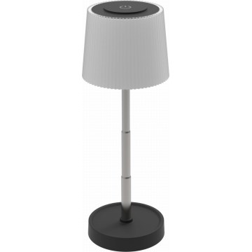 Dimmable LED Outdoor Rechargeable Table Lamp LED/2W/5V IP44 1200 mAh Gray