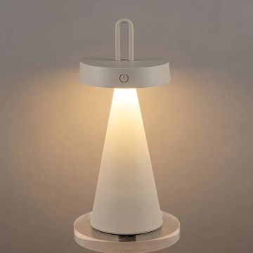 Dimmable LED outdoor rechargeable touch table lamp HALO LED/1.5W/3.7V 3000 mAh IP44 gray
