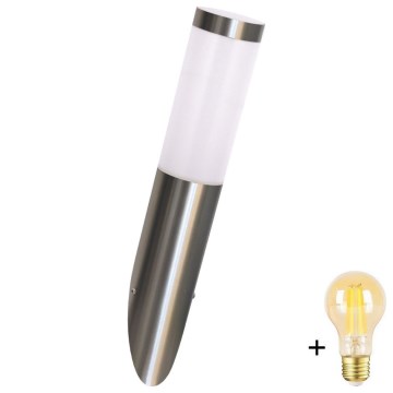 Dimmable LED outdoor wall light LIVIA 1xE27/6W/230V 2700-6500K Wi-Fi IP44 silver