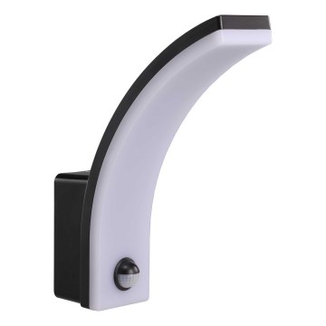 Dimmable LED outdoor wall light with motion and dusk sensor LED/12/15/20W/230V IP65 black