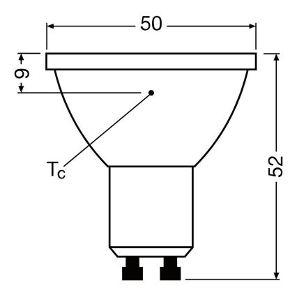 LED Dimmable Reflector Bulb PAR16 GU10/7W/230V 2700K 120° CRI 90 - Ledvance