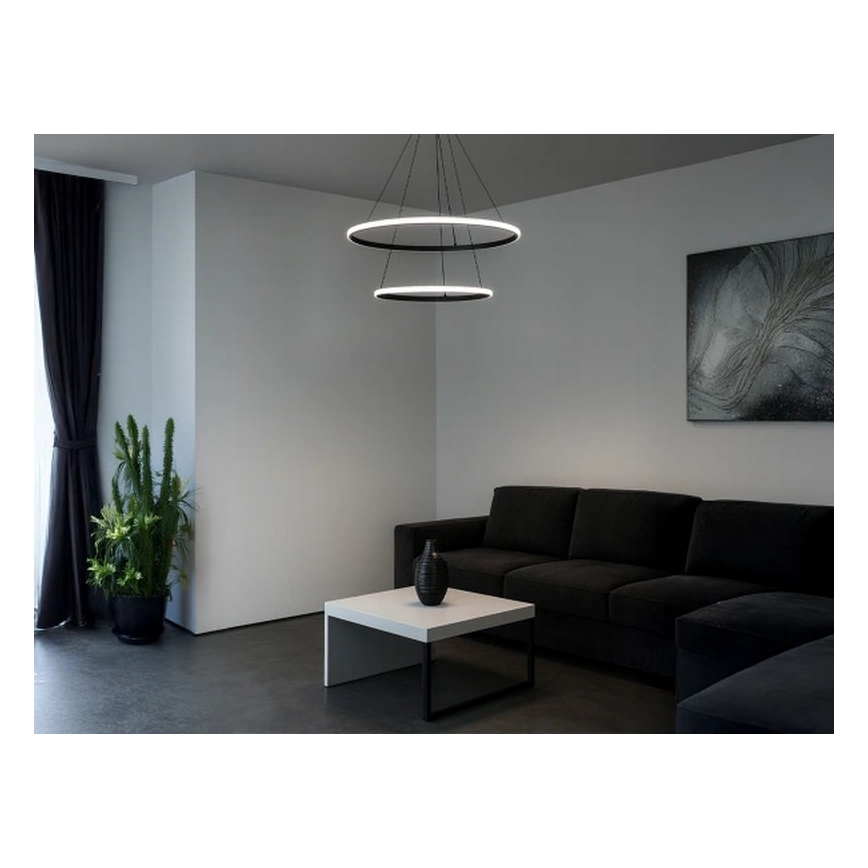 LED Dimmable Cable-Suspended Chandelier LED/55W/230V 3000-6500K Ø60 cm + Remote Control
