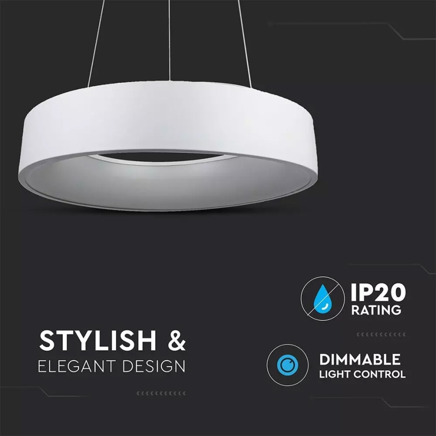 Dimmable LED pendant light suspended on cable LED/20W/230V