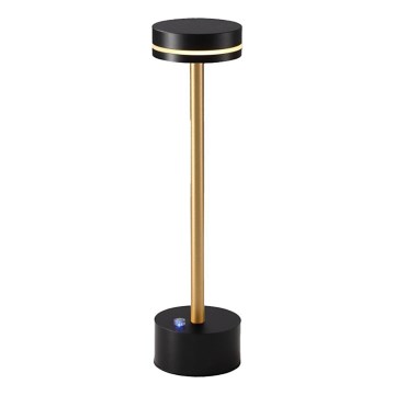 Dimmable LED Rechargeable Desk Lamp SAM LED/5W/5V Black/Gold