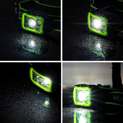 Dimmable Rechargeable LED Headlamp with Sensor, LED 10W/5V, IP66, 750 lm, 1500 mAh