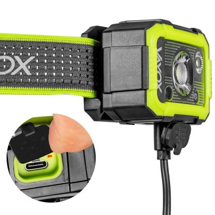 Dimmable Rechargeable LED Headlamp with Sensor, LED 10W/5V, IP66, 750 lm, 1500 mAh