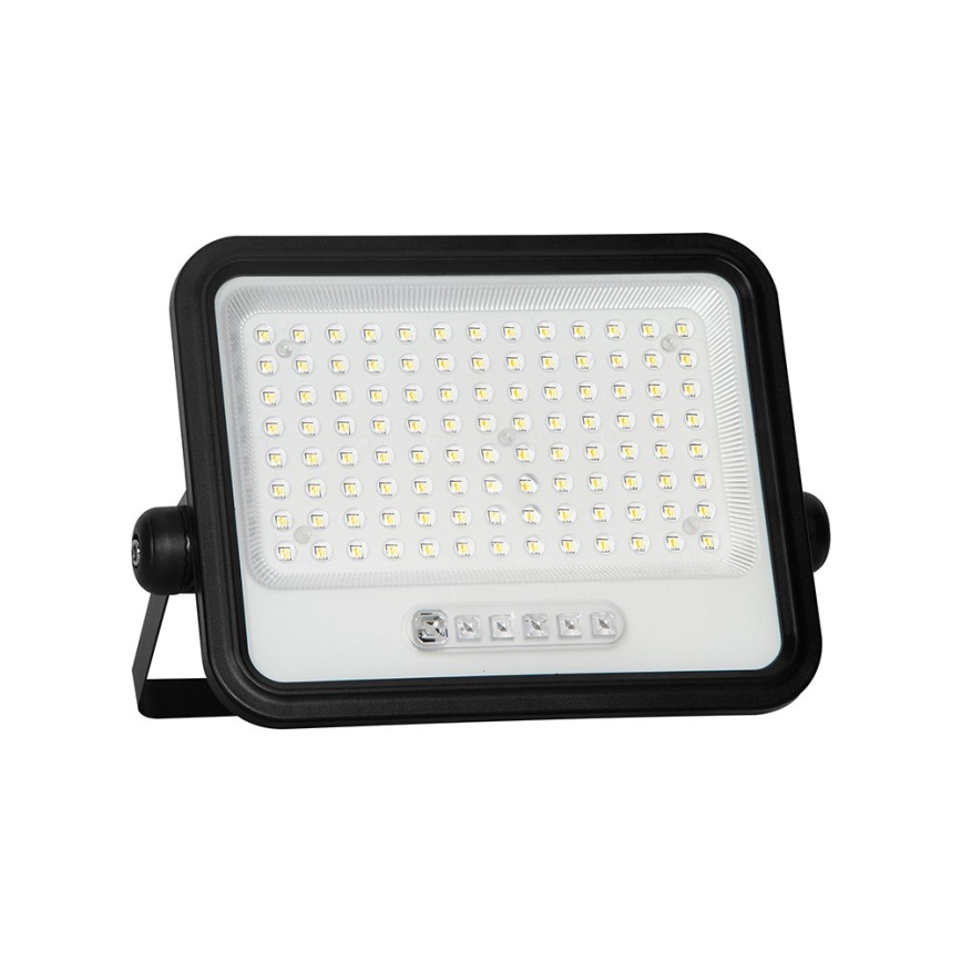 Dimmable LED Solar Floodlight LED/200W/3,2V 2000-8000K IP65 10000 mAh Black + Remote Control