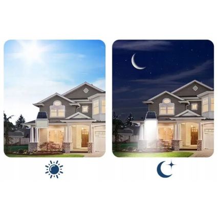 LED Dimmable Solar Floodlight LED/50W/3.2V 5000K 6000 mAh IP65 Black + Remote Control