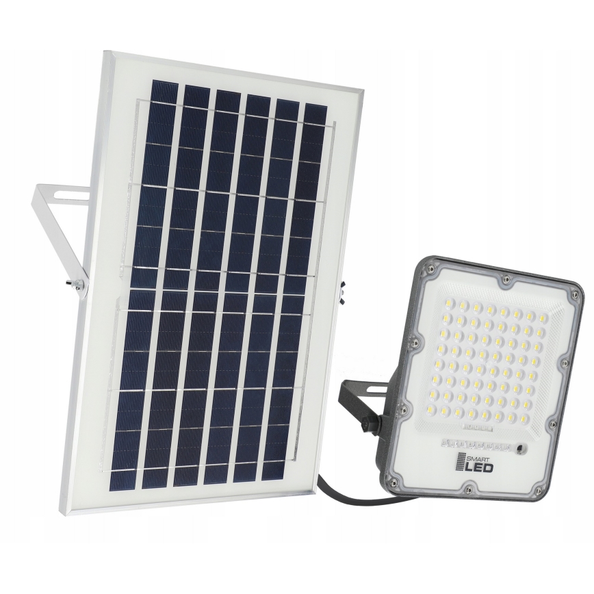 LED Dimmable Solar Floodlight LED/50W/3.2V 5000K 6000 mAh IP65 Black + Remote Control