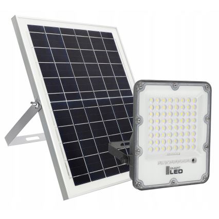 Dimmable LED Solar Floodlight LED/100W/3.2V 5000K 10500 mAh IP65 Black with Remote Control