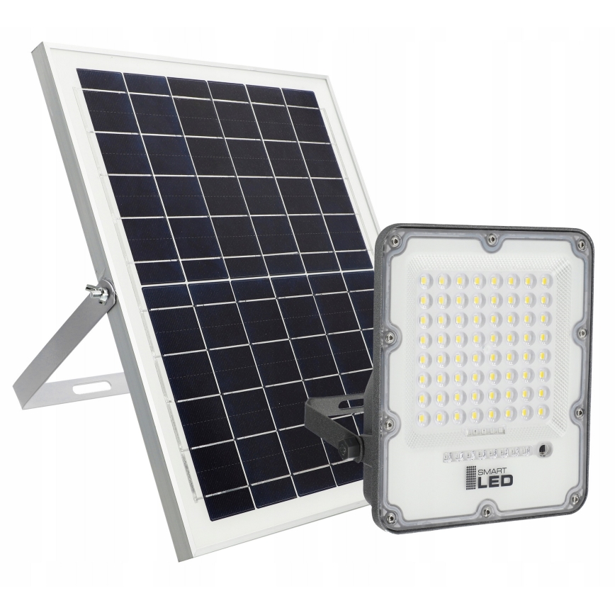 Dimmable LED Solar Floodlight LED/100W/3.2V 5000K 10500 mAh IP65 Black with Remote Control