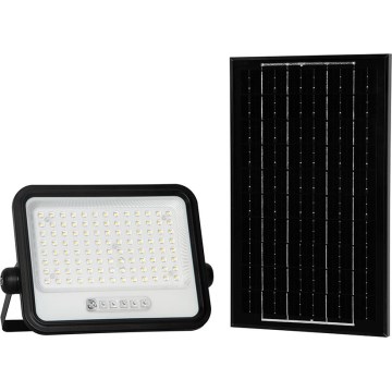 Dimmable LED Solar Floodlight LED/200W/3,2V 2000-8000K IP65 10000 mAh Black + Remote Control