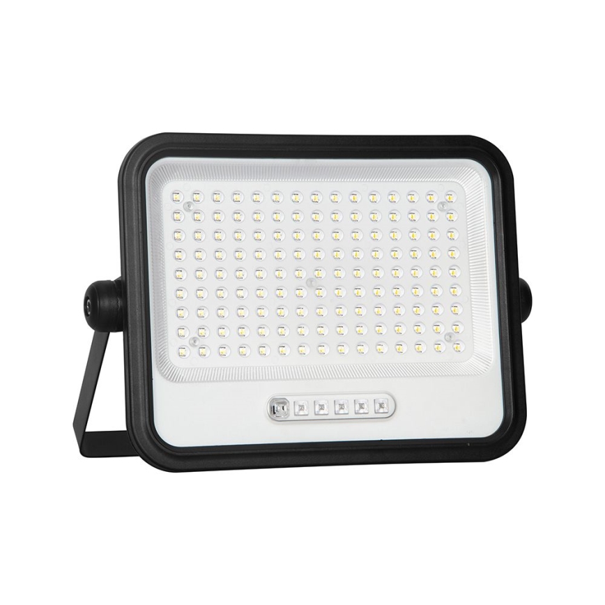 Dimmable LED Solar Floodlight LED/300W/3.2V 2000-8000K IP65 15000 mAh Black + Remote Control