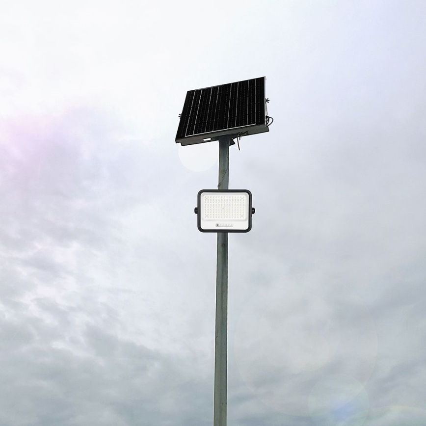 LED Dimmable Solar Floodlight LED/400W/3.2V 2000-8000K IP65 20000 mAh Black + Remote Control