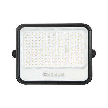 LED Dimmable Solar Floodlight LED/400W/3.2V 2000-8000K IP65 20000 mAh Black + Remote Control