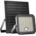 Dimmable LED solar floodlight with sensor — 10W, 3.7V, 3000/4000K, IP65, 3600 mAh + remote control
