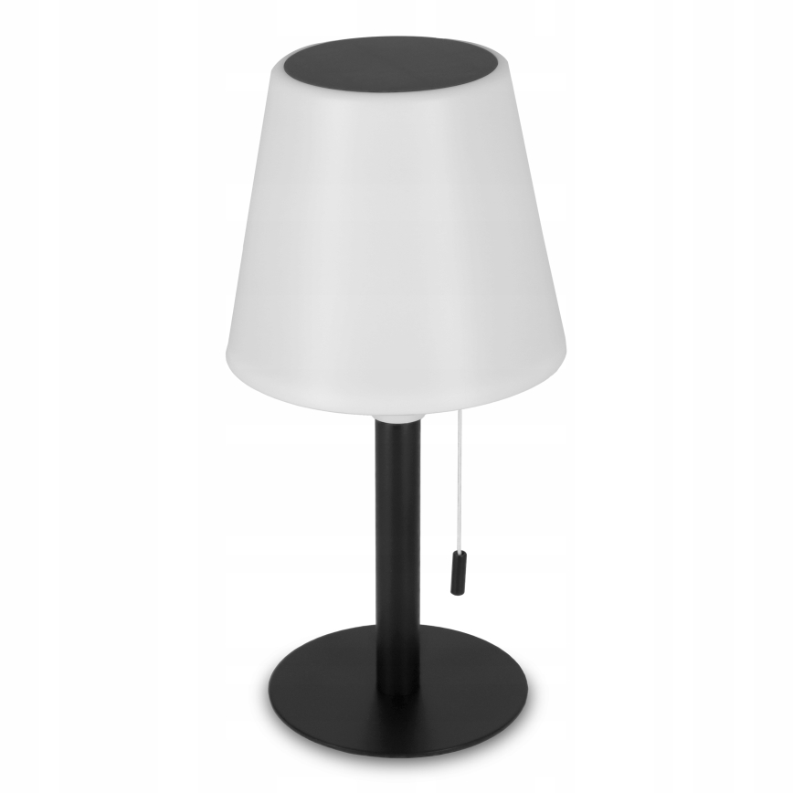 Dimmable LED Solar Lamp LED/2W/5V USB 1200 mAh IP44 White/Black